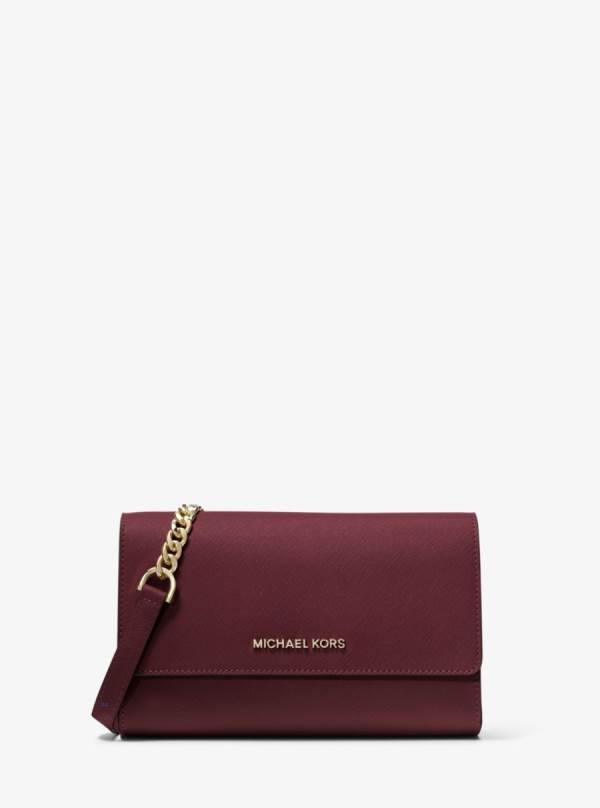 Damske Crossbody Kabelka Michael Kors Saffiano Leather 3-in-1 Crossbody Bordove - Kabelky Michael Kors Sleva | YCJOS-9326